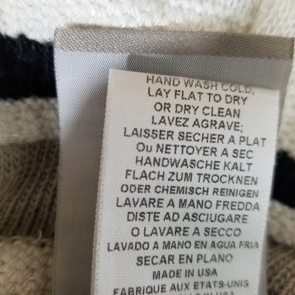 Dolan Anthro top cream tan black stripe cowl neck sleeveless women's size M - Picture 8 of 9
